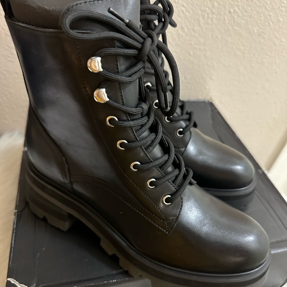 Marc Fisher authentic combat boots size 8.5 retail $239 Brand new in box